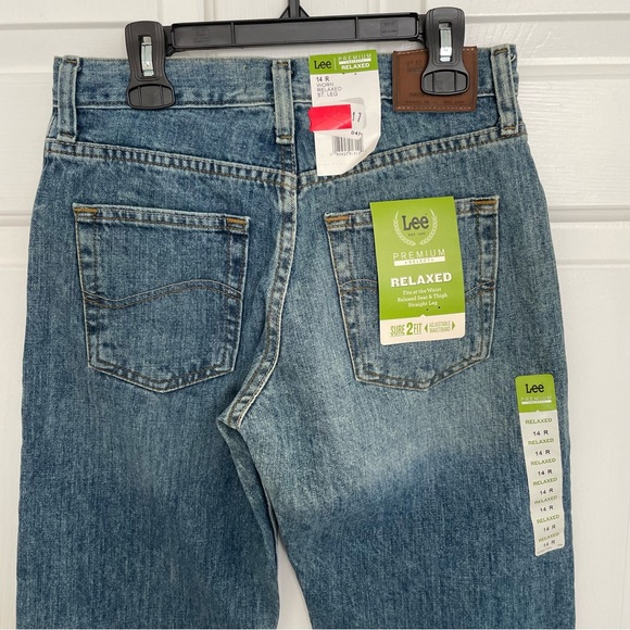 Lee Premium Select Relaxed Straight Leg Jeans Adjustable Waist Size 14 N… - Picture 4 of 9